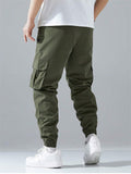 Men's Hip Hop Jogging Pants With Flap Pockets