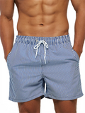 Men's Fitness Workout Surfing Zipper Pockets Trunks