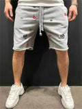 Tiger Letter Embroidery Casual Loose Shorts for Men