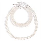 6Pcs/Set French Luxury Layered Imitation White Pearl Necklaces