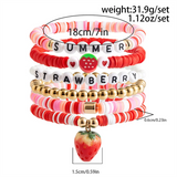 Valentine's Day Gifts Sweet Multilayer Letter Strawberry Bracelets