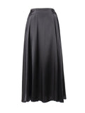 Women's Elegant Silky High-Rise Flowy Maxi Skirt