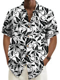 Men's Sun Beach Wear Lapel Short Sleeve Printed Hawaiian Shirt