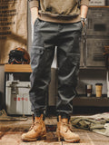 Men's Solid Color Camouflage Spring Autumn Multi-Pocket Pants