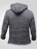 Men's Cross Zipped Fleece Lined Hooded Sweaters