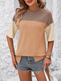 Women's Color Block Striped Texture Casual Shirt