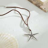 Bohemian Beach Starfish Pendant Necklace for Women