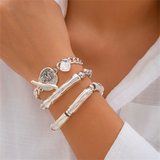 3pcs/Set Coin OT Buckle Charm Bracelets for Ladies