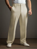 Men's Holiday Solid Color Waffle Knit Casual Pants