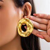 Exaggerated Hollow Circle Statement Earring for Women