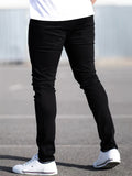 Men's Black Fashionable Skinny Stretch Jeans