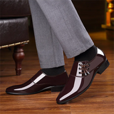 Men's Classic Lace-Up Patent Leather Dress Shoes