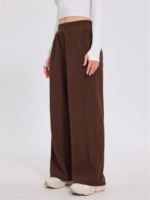 High Rise Wide Leg Corduroy Trousers for Ladies