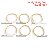 6pcs/Set Artificial Pearl Beads Bracelets for Couple