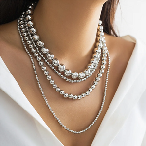 Multilayered Bright Beads Necklaces for Ladies