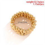 Unisex Exaggerated Bead Ball Chain Punk Bracelets