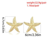 Cute Starfish Casual Holiday Earrings for Women