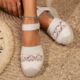 Women's Bohemian Round Toe Wedge Heel Breathable Sandals