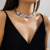 Party Solid Color Irregular Luxurious Metallic Necklaces