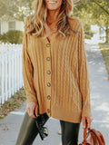 Fashion Button Up Long Sleeve Sweaters for Women