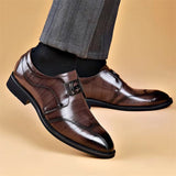 Letter G Design British Style Dress Shoes for Male