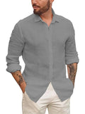 Men's Relaxed Button Up Turn-Down Collar Shirts