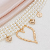 Big Love Heart Pendant Exaggerated Layered Necklace for Women