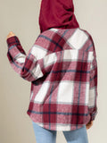 Autumn Winter Stylish Hooded Plaid Coats for Ladies