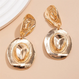 Female Exaggerated Oval-shaped Dangling Earrings