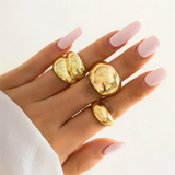 3Pcs/Set Exaggerated Chunky Glossy Knuckle Rings for Women