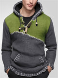 Men's Cross Zipped Fleece Lined Hooded Sweaters