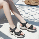 Sport Style Lightweight Wedge Heel Velcro Sandals for Women