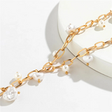 French Style Irregular Pearl Tassel Necklace for Women