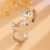 Fashionable Irregular Wave Cuff Bangles for Women