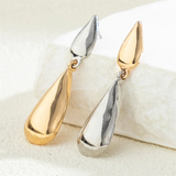 Women's Mixed Color Glossy Tear Shaped Earrings