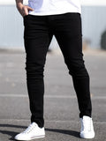 Men's Black Fashionable Skinny Stretch Jeans