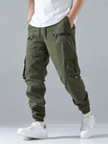 Men's Hip Hop Jogging Pants With Flap Pockets