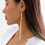 Intertwined Braided Drop Earrings for Ladies