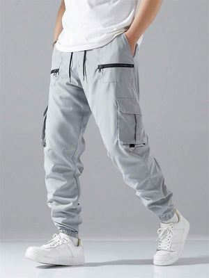 Men's Hip Hop Jogging Pants With Flap Pockets