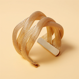 Unisex Hollow Out Net Design Open Bracelets