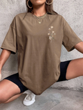 Women's Beautiful Flower Print Cozy Oversized T-shirts