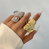 Exaggerated Irregular Metal Finger Ring for Ladies