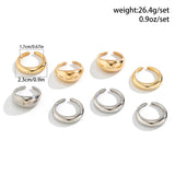 8Pcs/Set Simple Adjustable Open Couple Rings