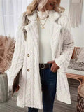 Candy Color Keep Warm Fluffy Mid-Length Coat for Lady