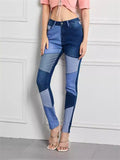 Women's Slim Fit Bouncy High Rise Patchwork Jeans