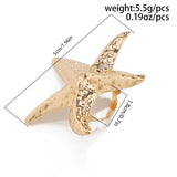 Casual Holiday Big Starfish Rings for Women