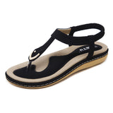 Ladies Elastic Ankle Strap Summer Beach Open Toe Sandals