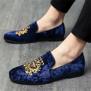 Men's Vintage Luxury Hand Embroidery Soft Sole Dress Shoes