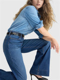 Fashion High-Rise Straight-Leg Regular Loose Jeans for Women