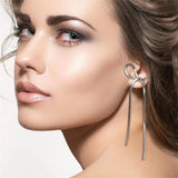 Fashionable Tassel Bowknot Earrings for Ladies